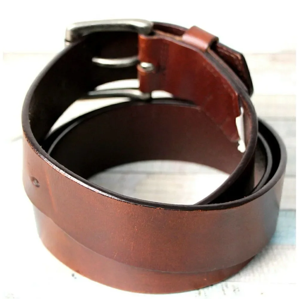 SADDLE BROWN GENUINE LEATHER 1 1/2